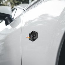 Skull in Hexagon Wing Badges Tailgate Emblem 3D Badge 2