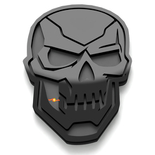 Skull Terminator Wing Mirror Badges Tailgate Emblem 3D Badge 2