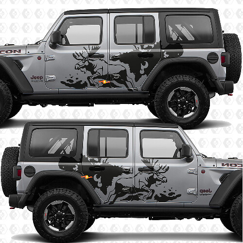 Moose Splash Run Side Doors Vinyl decal sticker fit Jeep Wrangler