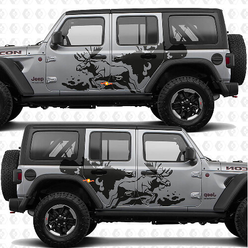 Moose Splash Run Side Doors Vinyl decal sticker fit Jeep Wrangler