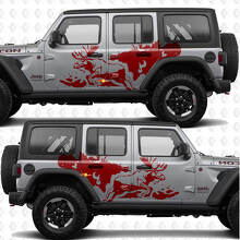 Moose Splash Run Side Doors Vinyl decal sticker fit Jeep Wrangler 2