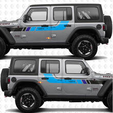 4x4 Retro Side Door Stripes Vinyl Decal Kit for Jeep Wrangler_3