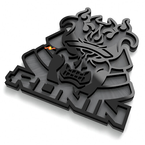 Skull Samurai Ronin Fender Badges Tailgate Emblem 3D Badge