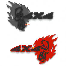 Flame Skull 4x4 Wing Mirrors Badges Tailgate Emblem 3D Badge 4