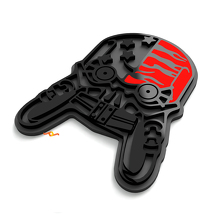 Mech Skull Wing Badges Tailgate Emblem 3D Badge 2