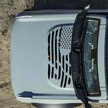 Bonnet American US Flag Destroyed Decals Stickers for Musclecar horse 5