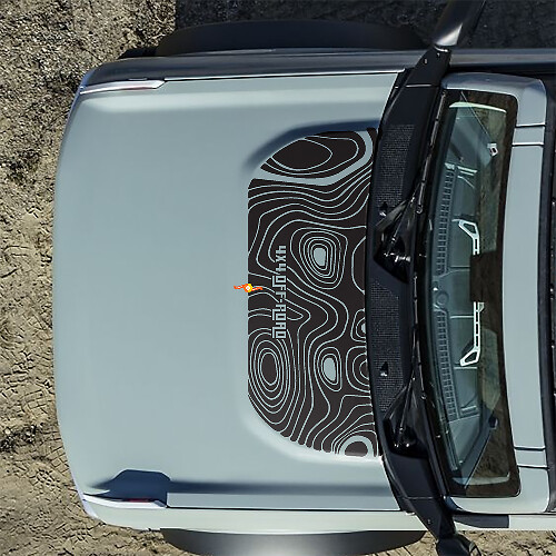 Capot Topographique 4x4 Autocollants pour Ford Bronco