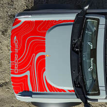 Hood Topographic Off-Road Decals Stickers for Ford Bronco 3