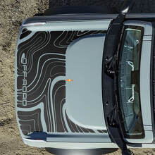 Hood Topographic Off-Road Decals Stickers for Ford Bronco 4