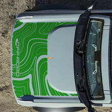 Hood Topographic Off-Road Decals Stickers for Ford Bronco 6