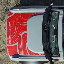 Hood Topographic Off-Road Decals Stickers for Ford Bronco 7