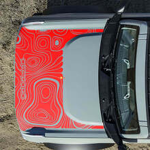 Hood Topographic Off Road Decals Stickers for Musclecar horse 2 3