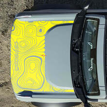 Hood Topographic Off Road Decals Stickers for Musclecar horse 2 4