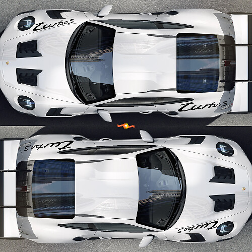 Turbo S Front and Rear Fender Quater Panel Decal Sticker Kit for Porsche 911