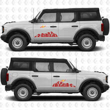 4x4 Off Road Mountains Side Door Graphics Vinyl Decal Sticker fits to Ford Bronco 2
