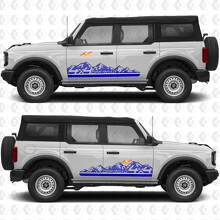 4x4 Off-Road Mountain Side Stripe Door Graphics Vinyl Decal Sticker fits Ford Bronco 2
