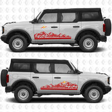 4x4 Off-Road Mountain Side Stripe Door Graphics Vinyl Decal Sticker fits Ford Bronco 3