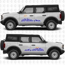2x 4x4 Off Road Side Door Graphics Decals for Ford Bronco Black Diamond 3