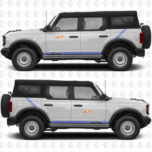 Retro Sunset Mountains Stripes Doors Vinyl Decals Stickers for Ford Bronco Heritage 2