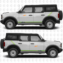 Retro Sunset Mountains Stripes Doors Vinyl Decals Stickers for Ford Bronco Heritage 3