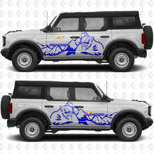 Yeti 4x4 Off Road Mountains Side Doors Graphics Vinyl Decal Sticker fits Ford Bronco 2
