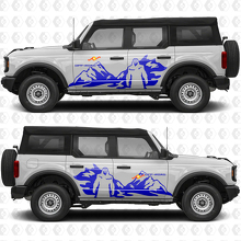 Yeti Off Road Mountains Side Doors Graphics Vinyl Decal Sticker fits to Ford Bronco 2