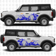 Yeti Off Road Mountains Side Doors Graphics Vinyl Decal Sticker fits to Ford Bronco 2