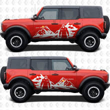 Yeti Off Road Mountains Side Doors Graphics Vinyl Decal Sticker fits to Ford Bronco 3