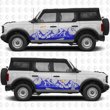 Mountains Side Doors Graphics Vinyl Decal Sticker fits to Ford Bronco 2