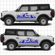 Mountains Side Doors Graphics Vinyl Decal Sticker fits to Ford Bronco Badlands 2