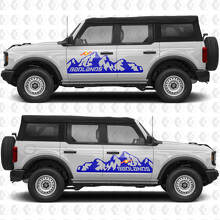 Mountains Side Doors Vinyl Decal Sticker Graphics 2 for Ford Bronco 2