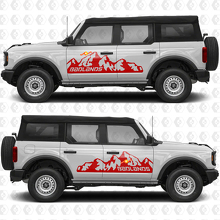 Mountains Side Doors Graphics Vinyl Decal Sticker fits to Ford Bronco Badlands 3