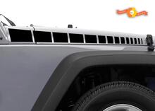 2007-2015 Jeep Wrangler Side Spear Strobe Vinyl Graphic Stripe Package decals stickers 2