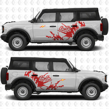 4x4 Off Road Splash Side Doors Graphics Vinyl Decal Sticker fits to Ford Bronco 3