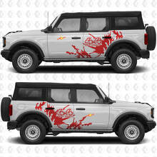 4x4 Off Road Splash Side Doors Graphics Vinyl Decal Sticker fits to Ford Bronco 3