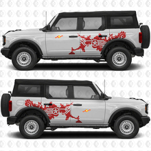 Military Star Splash Side Doors Graphics Vinyl Decal Sticker fits to Ford Bronco 3