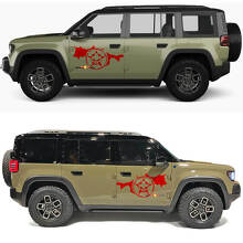Military Star Punisher Skull Side Doors Vinyl decal sticker 2 for Jeep Recon 3