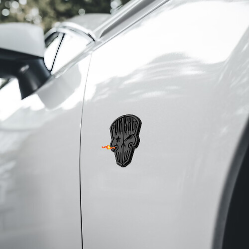 Skull Punisher Wing Badges Tailgate Emblem 3D Badge 1