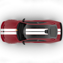 Sixpack Dual Central Stripes Bonnet Rally Offset Vinyl Decal Graphic for Dodge Charger Daytona 2