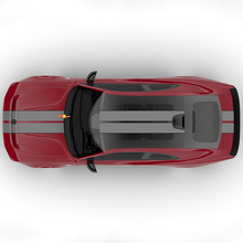 Sixpack Dual Central Stripes Bonnet Rally Offset Vinyl Decal Graphic for Dodge Charger Daytona 3