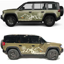Compass Explore Mountains Side Doors Vinyl Decal for Jeep Recon 3