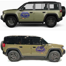 Overland Adventure Tent Forest Side Doors Vinyl Decal for Jeep Recon 2