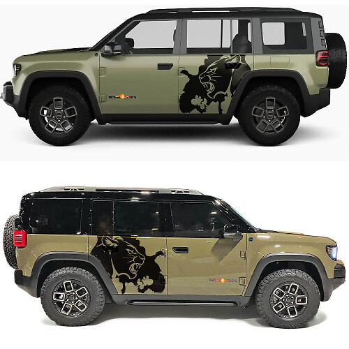 Cougar Splash Side Doors Vinyl Decal for Jeep Recon 1