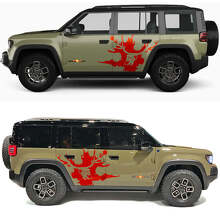 Skull Deer Splash Side Door Vinyl Decal Kit for Jeep Recon_3