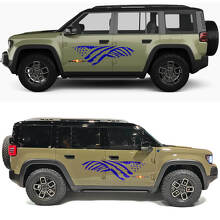 Vinyl Sticker for Distressed US Flag Side Doors for Jeep Recon 2