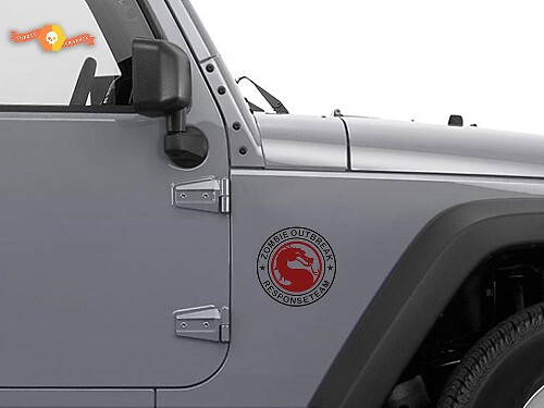 Zombie Outbreak Response Team Mortal Kombat Side Vinyl Decal Sticker for Jeep Wrangler
