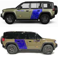 Topographic Map Off-Road Side Doors Vinyl Decal for Jeep Recon 2