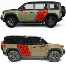 Topographic Map Off-Road Side Doors Vinyl Decal for Jeep Recon 3