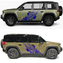 Distressed US Flag Claw Side Doors Vinyl Decal 2 for Jeep Recon 2