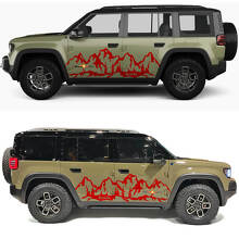 Mountains Silhouette 4x4 Side Doors Vinyl Decal for Jeep Recon 3